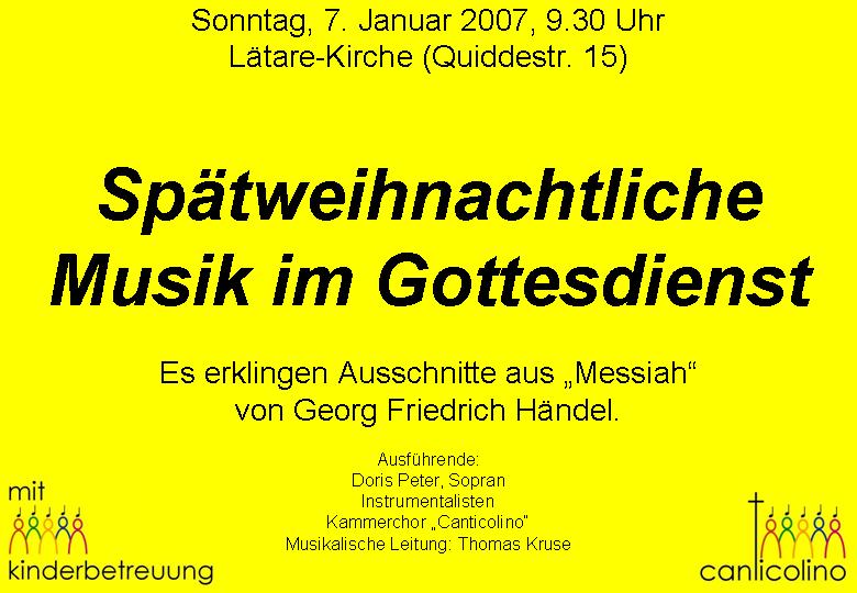 Plakat vom 7. Januar 2007